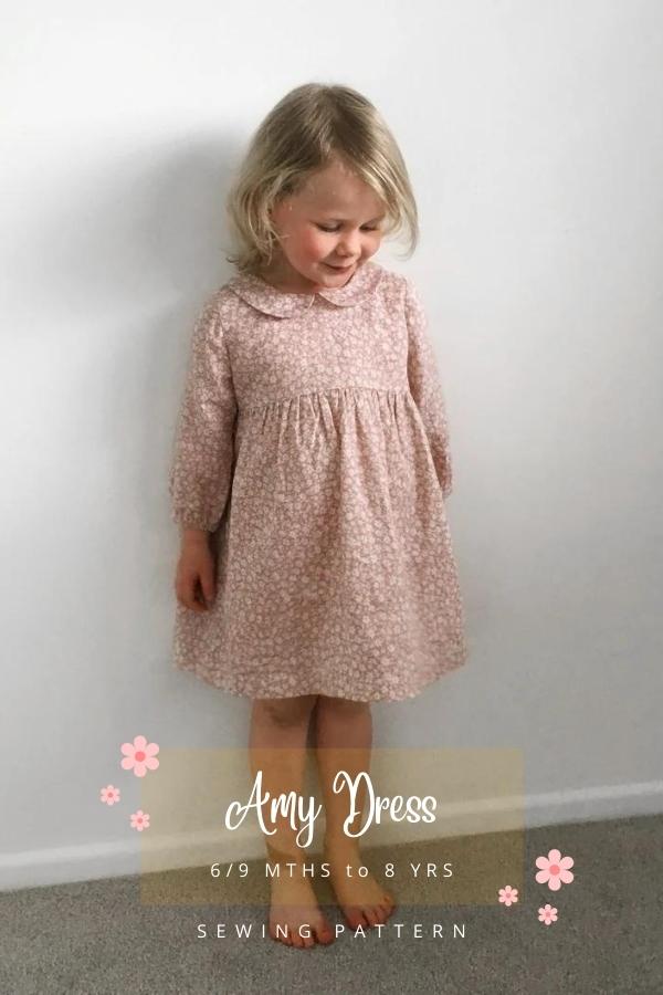 Amy Dress sewing pattern (6/9mths to 8yrs)