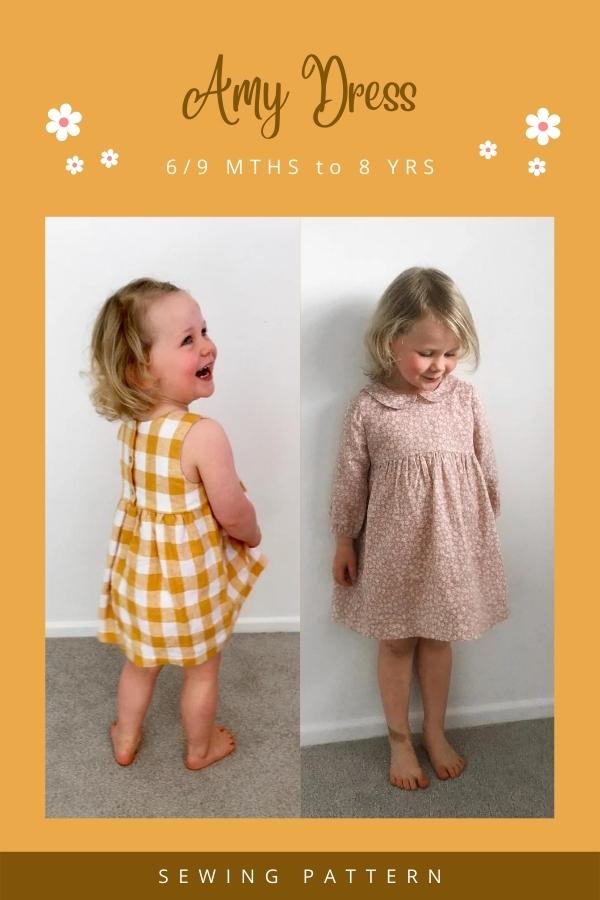 Amy Dress sewing pattern (6/9mths to 8yrs)