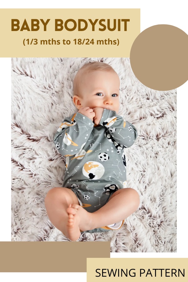 Baby Bodysuit sewing pattern (1/3 mths to 18/24 mths)