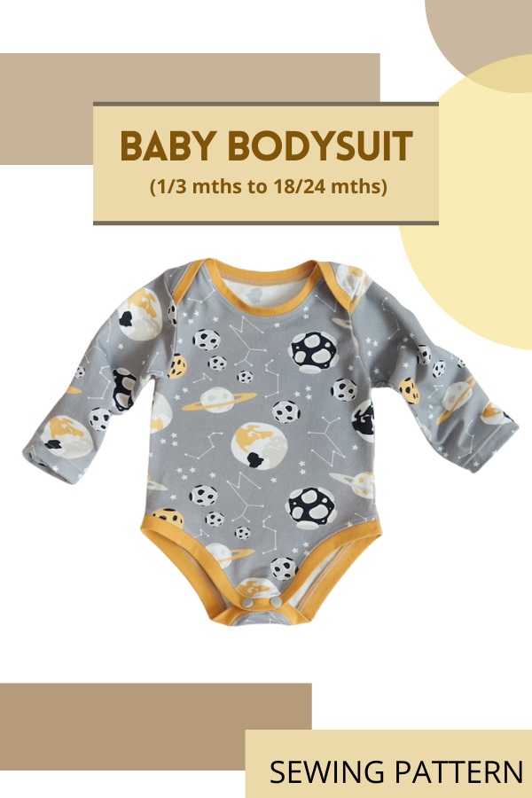 Baby Bodysuit sewing pattern (1/3 mths to 18/24 mths) Sew Modern Kids