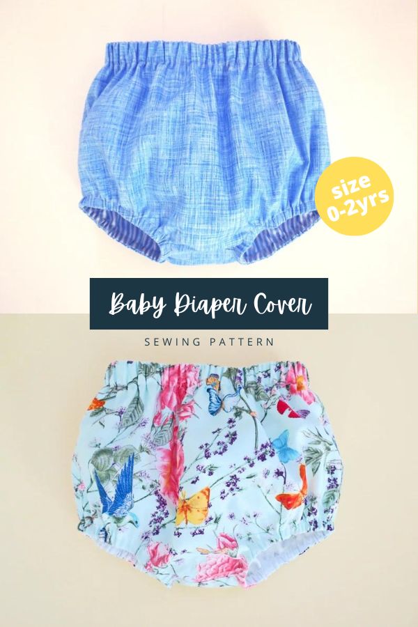 Baby Diaper Cover sewing pattern (0-2yrs)