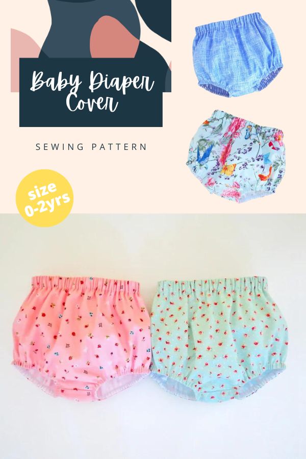 Baby Diaper Cover sewing pattern (0-2yrs)
