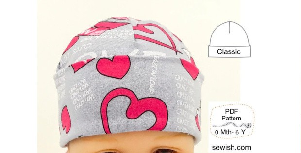 Baby Hat sewing pattern in 4 styles (Newborn to 6yrs)