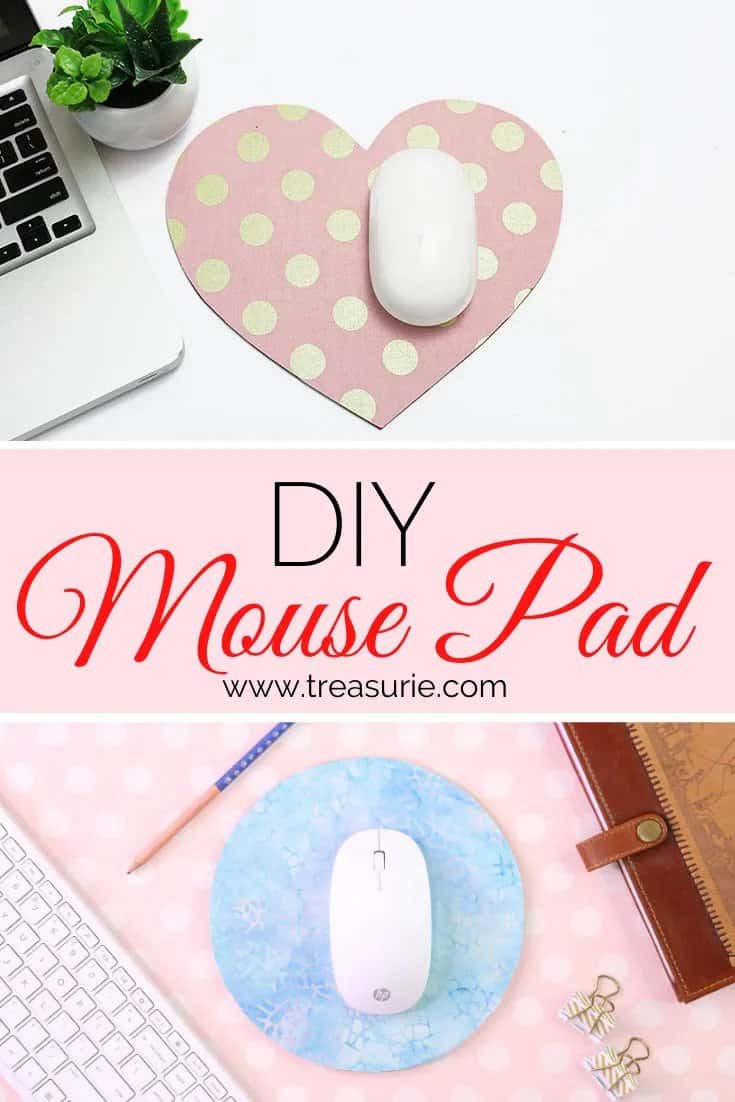 DIY Fabric Covered Mouse Pad FREE sewing pattern