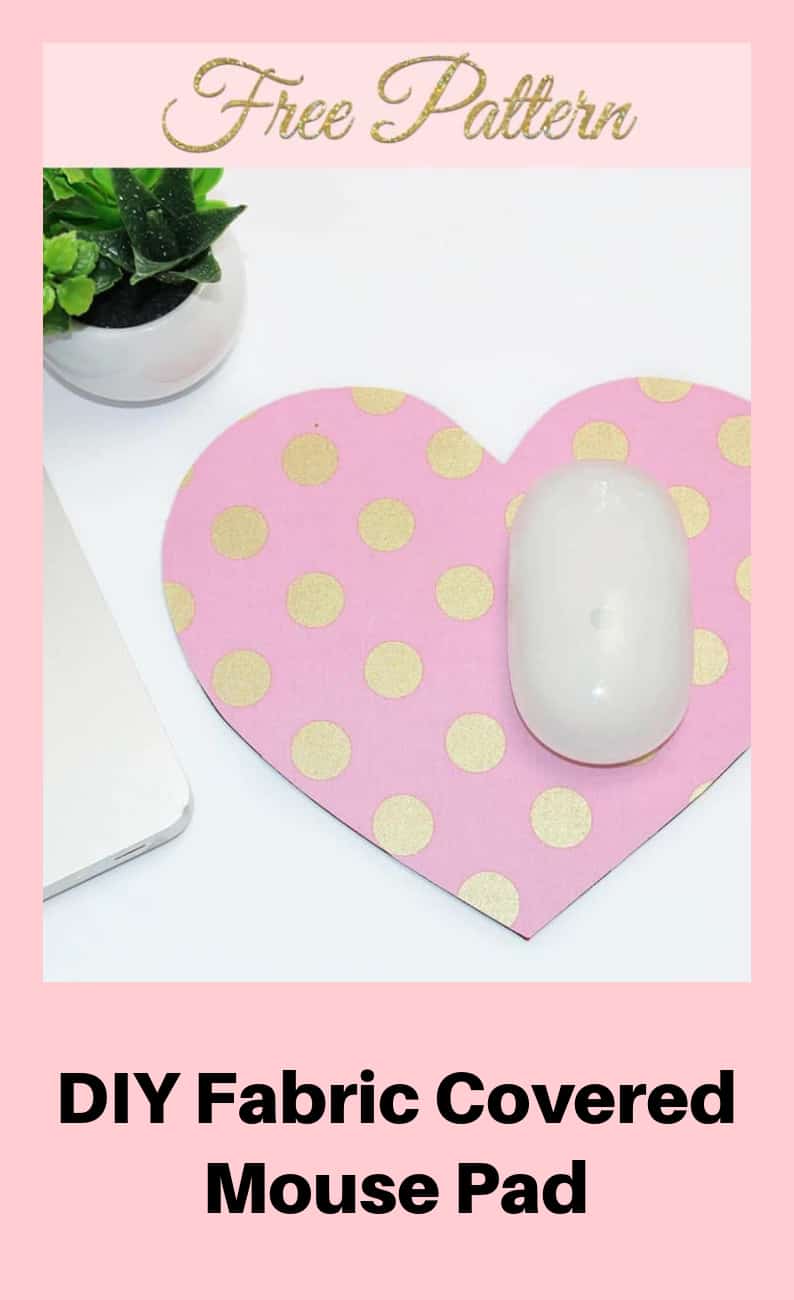 DIY Fabric Covered Mouse Pad FREE sewing pattern