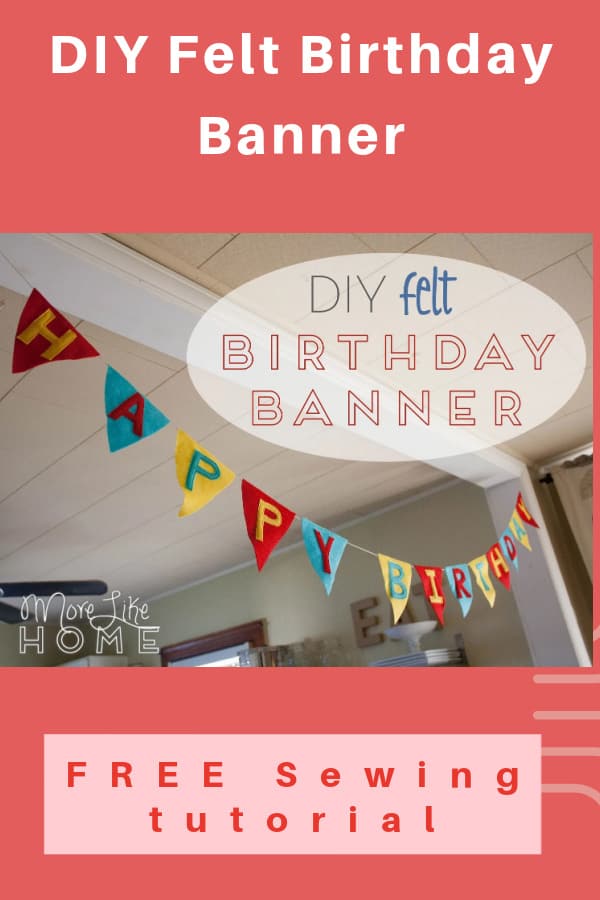 DIY Felt Birthday Banner FREE sewing tutorial