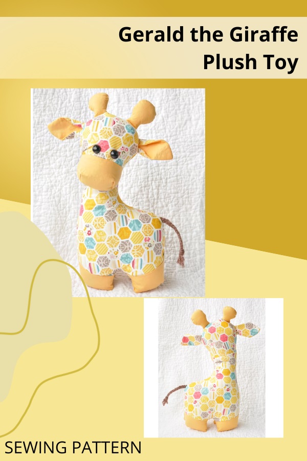 Gerald the Giraffe Plush Toy sewing pattern