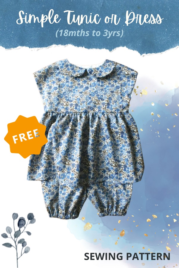 Simple Tunic or Dress FREE sewing pattern (18mths to 3yrs)