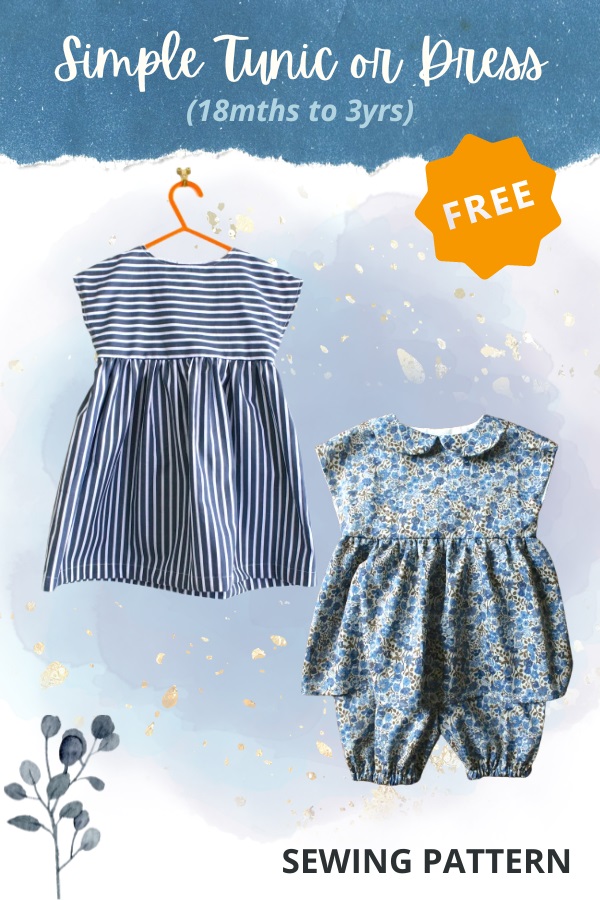 Simple Tunic or Dress FREE sewing pattern (18mths to 3yrs)