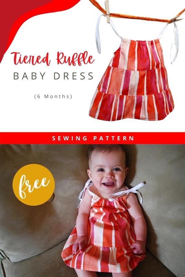 Tiered Ruffle Baby Dress FREE sewing pattern (6mths)