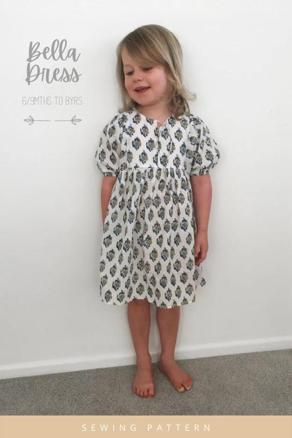 Bella Dress sewing pattern (6/9mths to 8yrs)