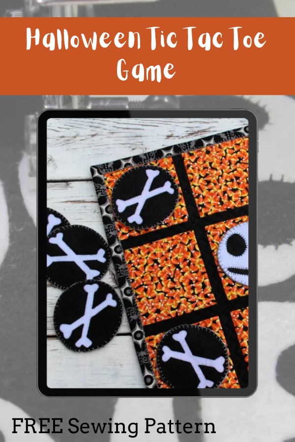 Halloween Tic Tac Toe Game FREE sewing pattern