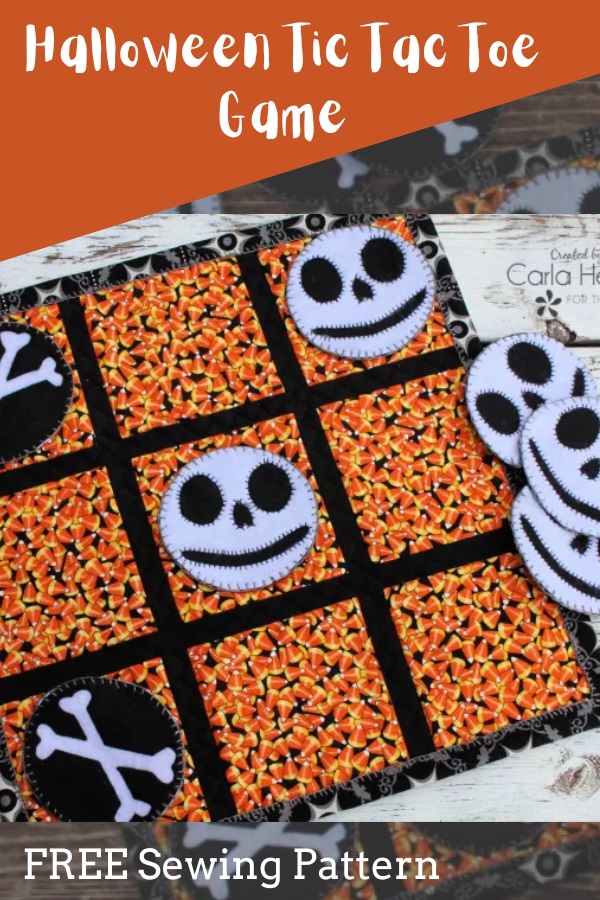 Halloween Tic Tac Toe Game FREE sewing pattern