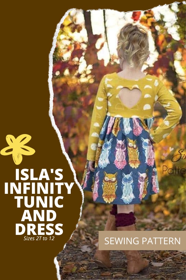 Isla's Infinity Tunic and Dress sewing pattern (Sizes 2T to 12)