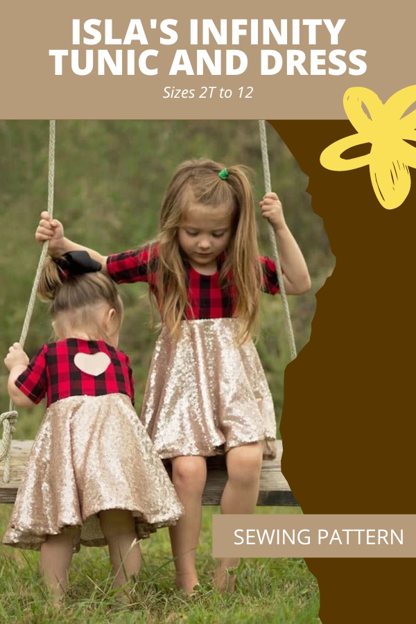 Isla's Infinity Tunic and Dress sewing pattern (Sizes 2T to 12)