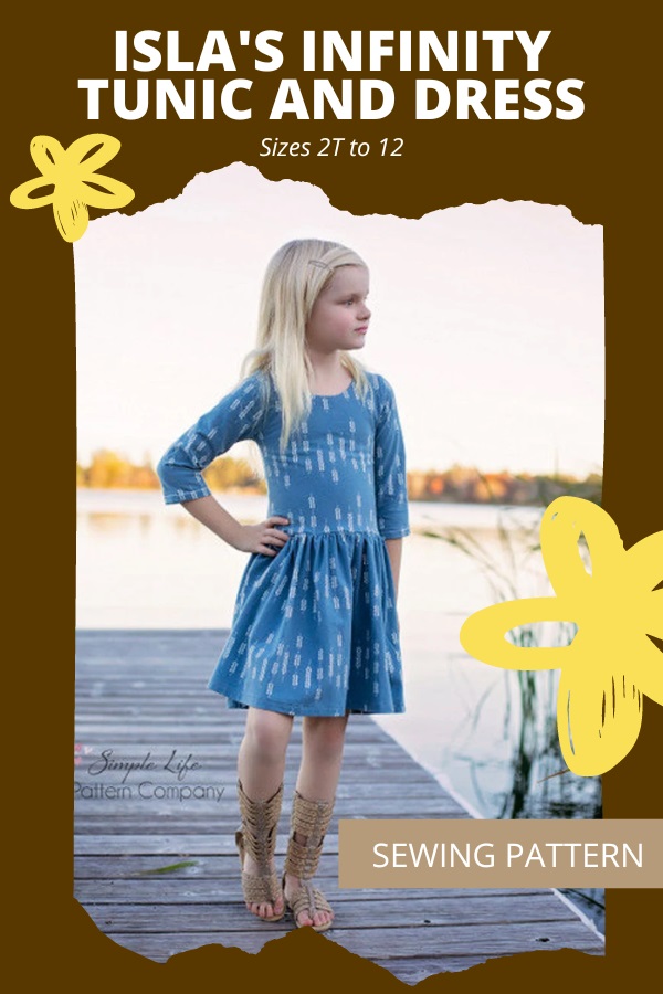 Isla's Infinity Tunic and Dress sewing pattern (Sizes 2T to 12)