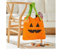 Jack O Lantern Halloween Tote Bag FREE sewing pattern