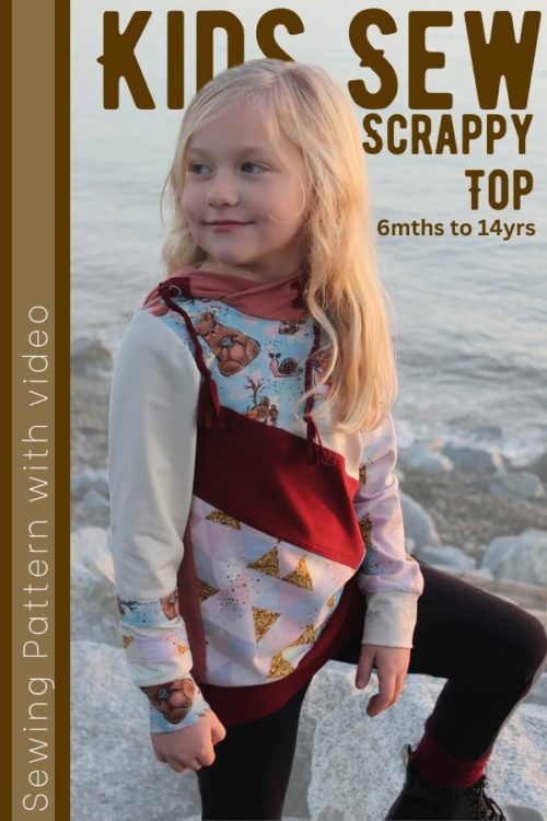 Kids Sew Scrappy Top sewing pattern with video (6mths to 14yrs) - Sew ...