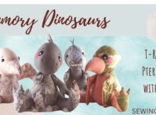 Memory Dinosaurs sewing pattern (T-Rex and Pterodactyl with video)