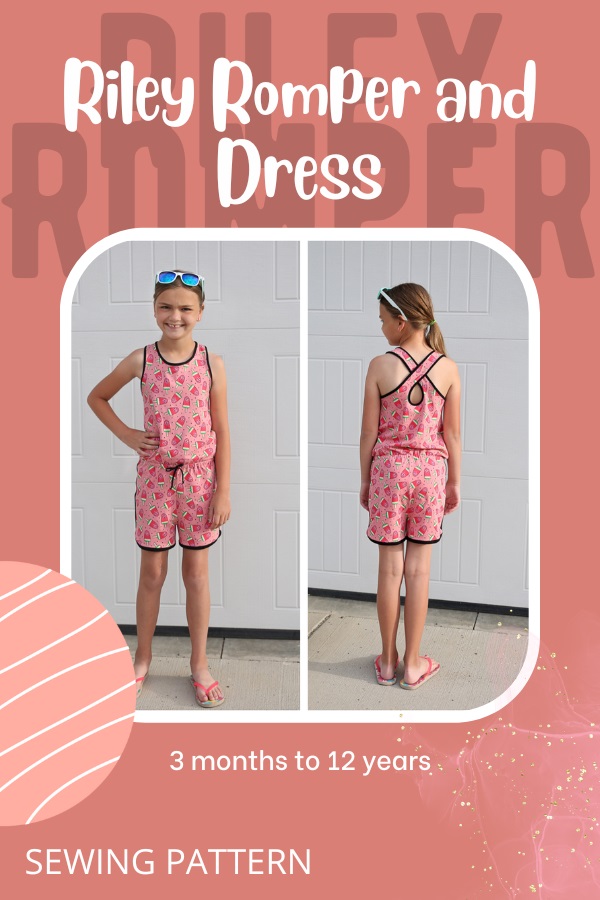 Riley Romper and Dress sewing pattern (3mths to 12yrs)