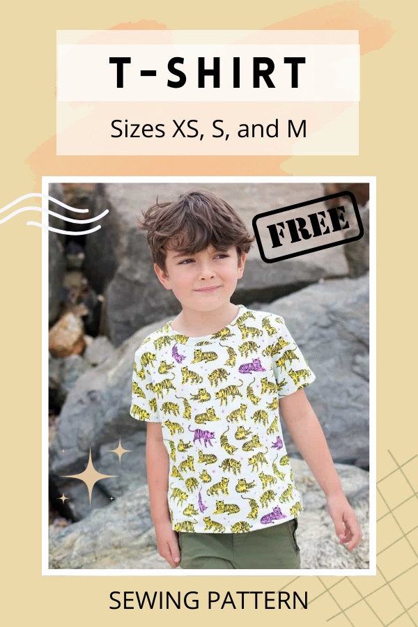 T-Shirt FREE sewing pattern (Sizes XS, S, and M)