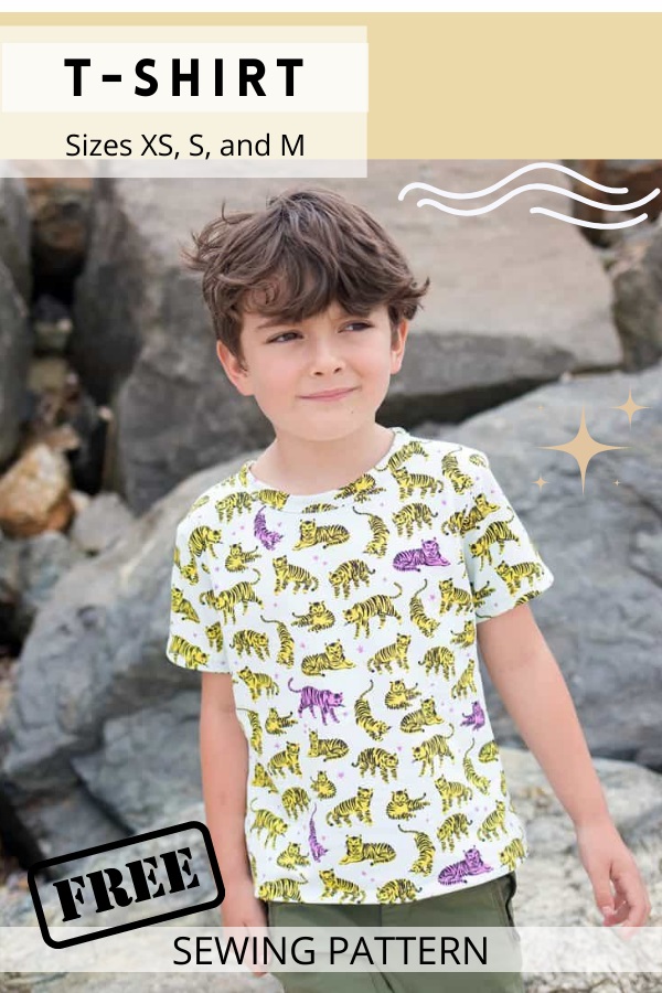 T-Shirt FREE sewing pattern (Sizes XS, S, and M)