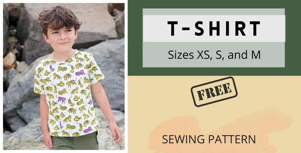 T-Shirt FREE sewing pattern (Sizes XS, S, and M)