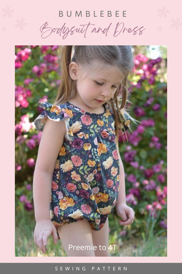 Bumblebee Bodysuit and Dress sewing pattern (Preemie to 4T)