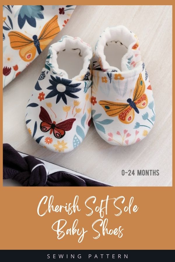 Cherish Soft Sole Baby Shoes sewing pattern (0-24 months)