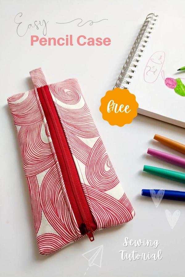 Easy Pencil Case FREE sewing tutorial