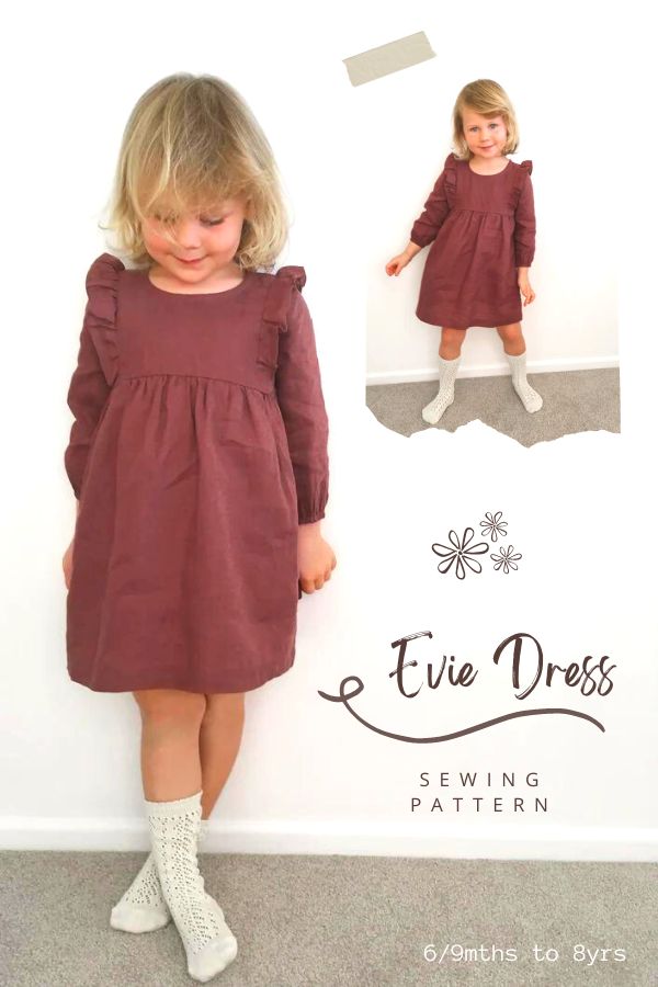 Evie Dress sewing pattern (6/9mths to 8yrs)