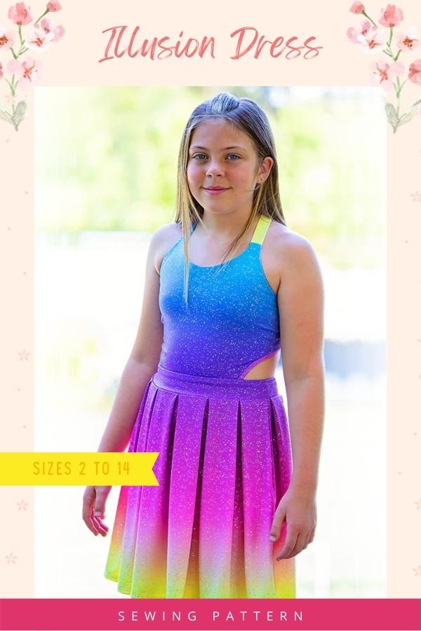 Illusion Dress sewing pattern (Sizes 2 to 14)