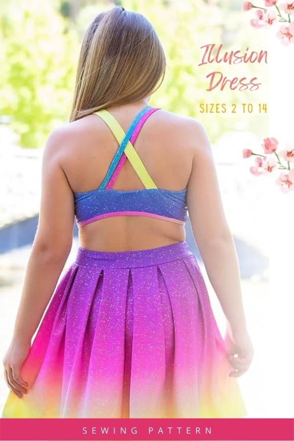 Illusion Dress sewing pattern (Sizes 2 to 14)