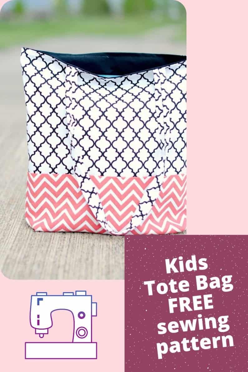 Kids Tote Bag FREE sewing pattern