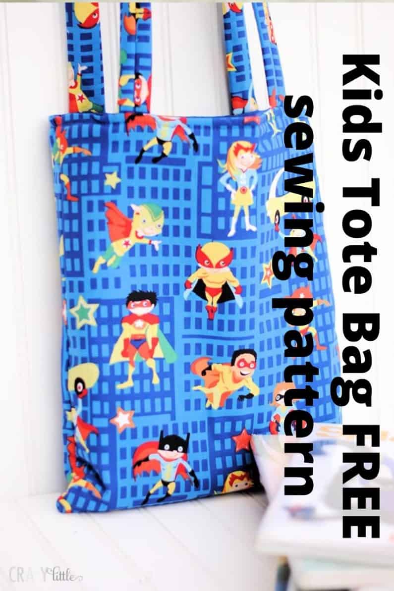 Kids Tote Bag FREE sewing pattern