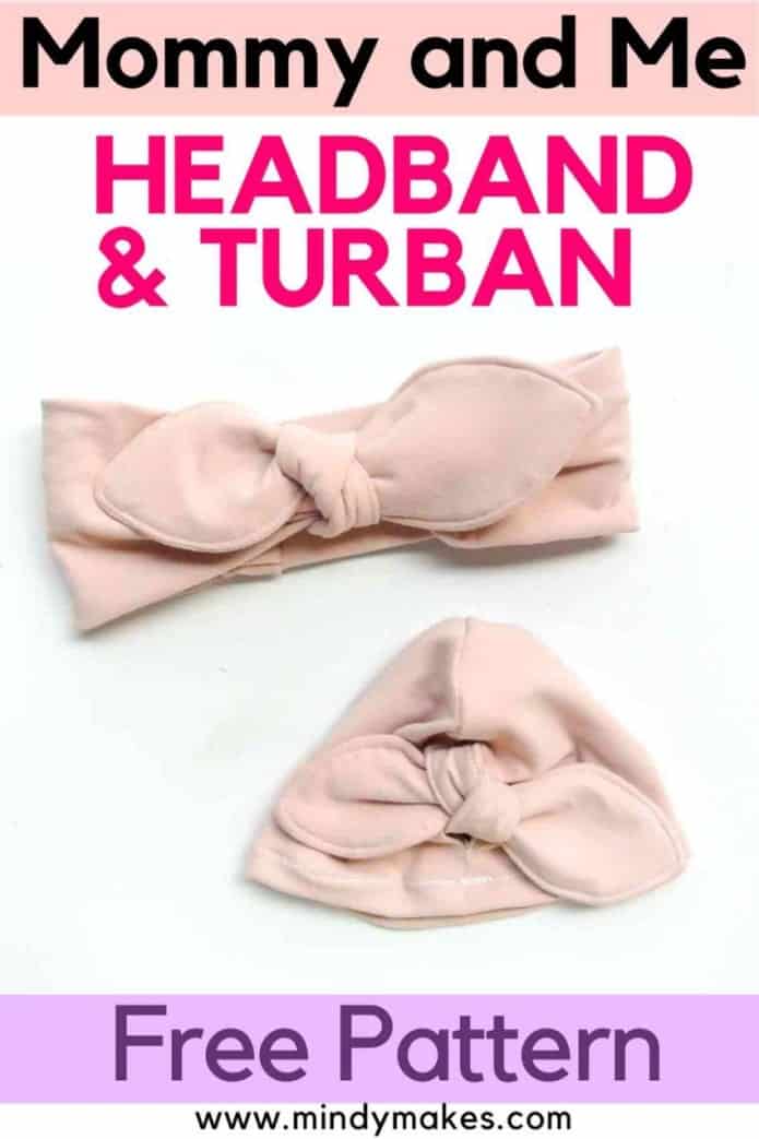 Knotted Bow Baby Turban FREE sewing pattern