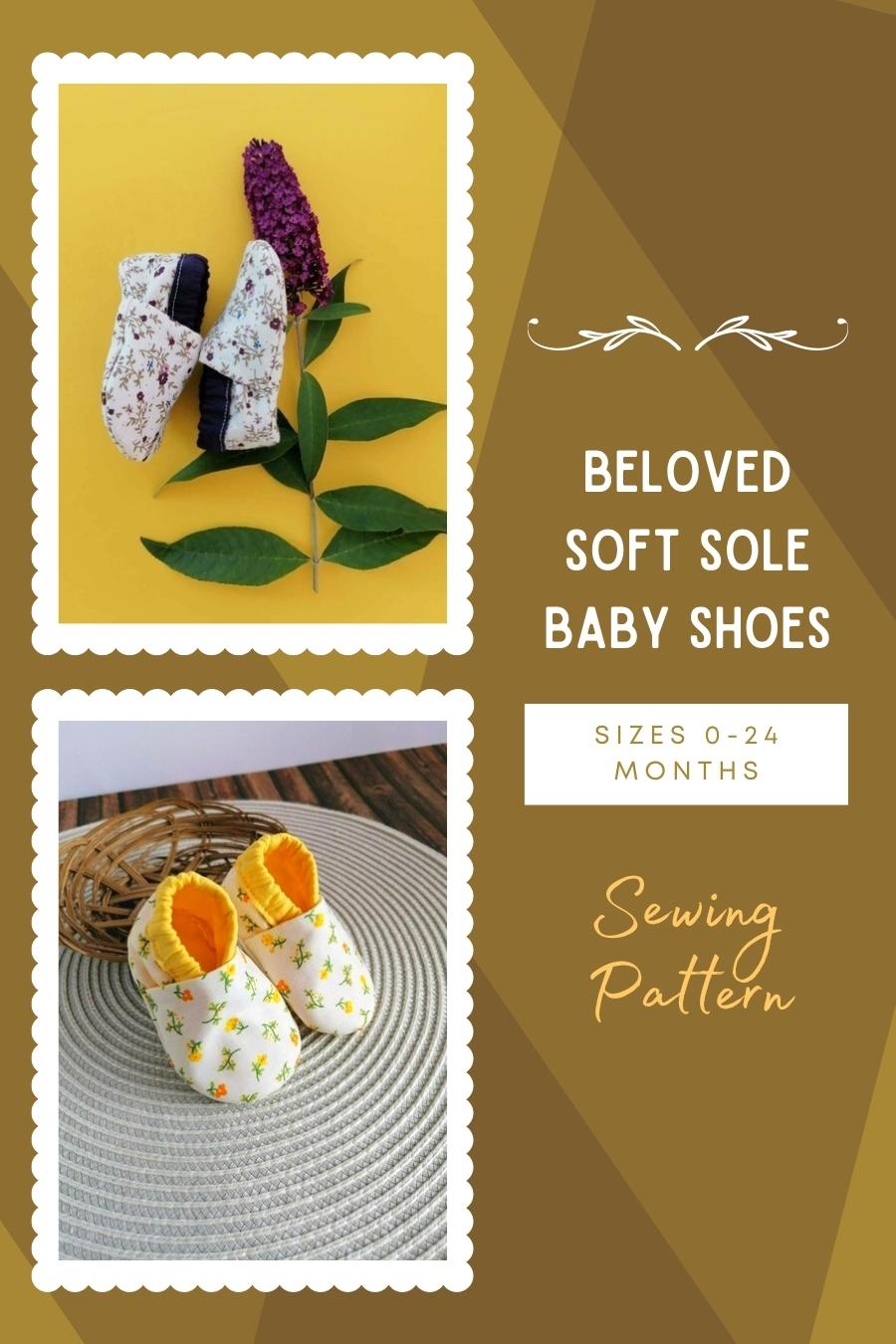 Beloved Soft Sole Baby Shoes sewing pattern (0-24 months)