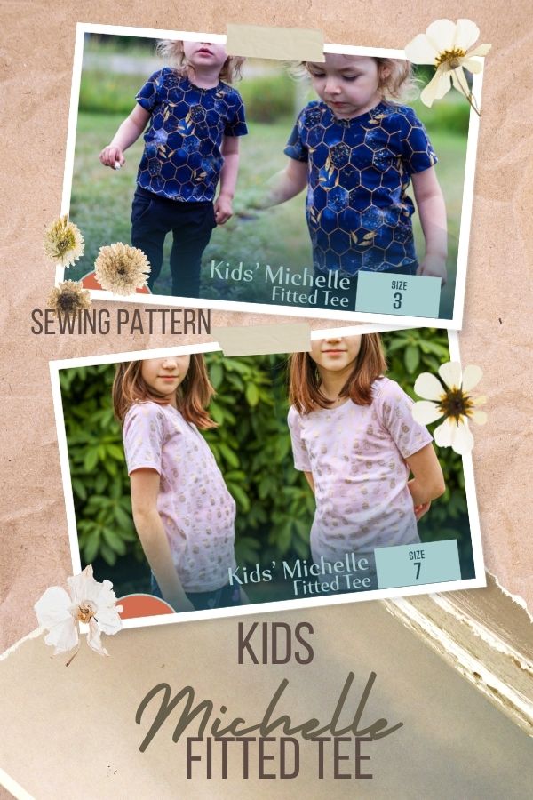 Kids Michelle Fitted Tee sewing pattern 1