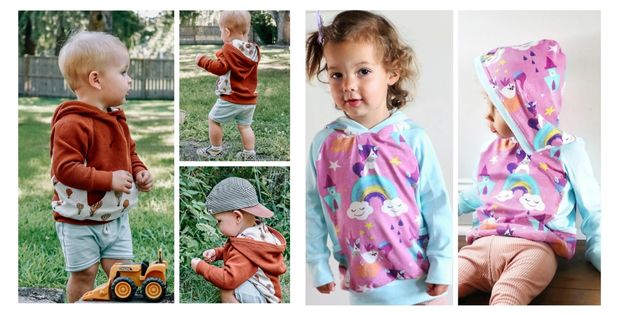 Kid's Pinnacle Pullover sewing pattern (3mths to 12yrs)