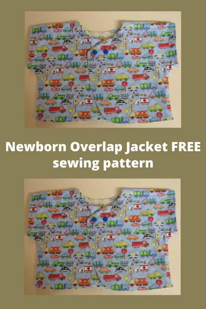 Newborn Overlap Jacket FREE sewing pattern