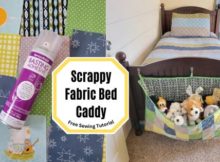 Scrappy Fabric Bed Caddy FREE sewing tutorial