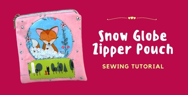 Snow Globe Zipper Pouch FREE sewing tutorial