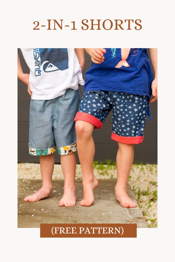 2 in 1 Shorts FREE sewing pattern (Sizes 0-5)
