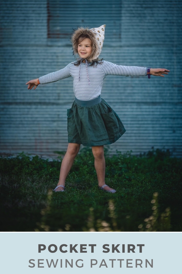 Pocket Skirt sewing pattern (Newborns to 9/10 years)