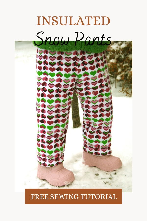 Insulated Snow Pants FREE sewing tutorial