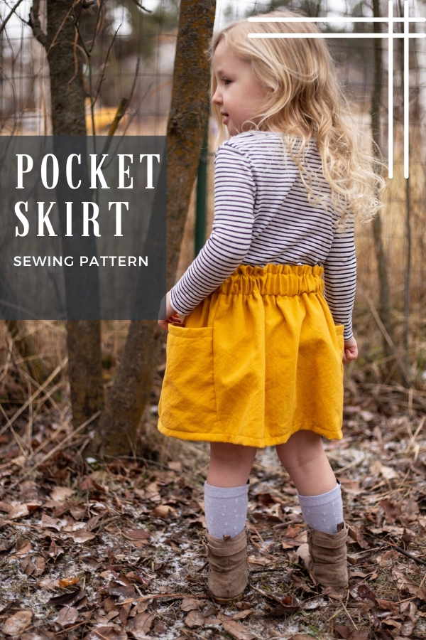 Pocket Skirt sewing pattern (Newborns to 9/10 years)