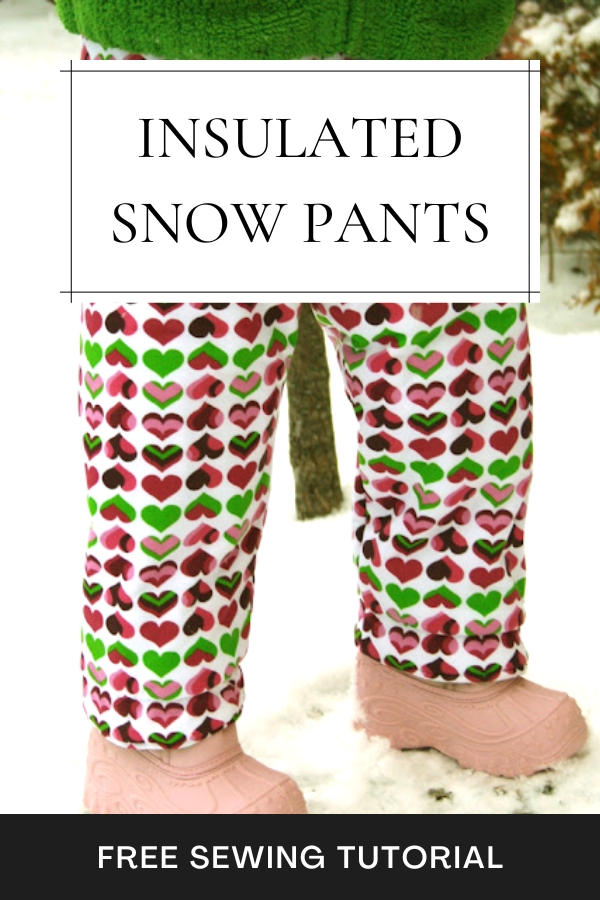 Insulated Snow Pants FREE sewing tutorial