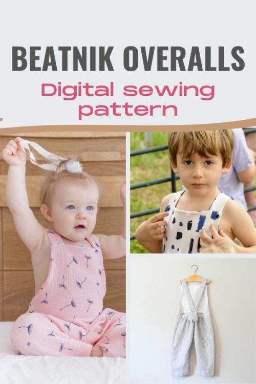 Beatnik Overalls sewing pattern (preemie to 5/6T) - Sew Modern Kids