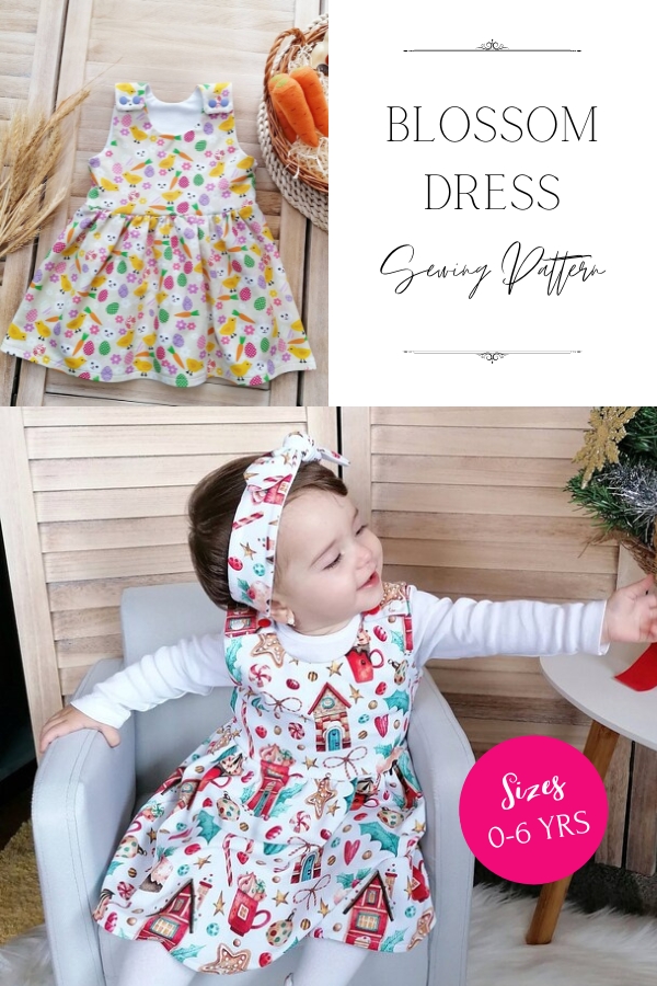 Blossom Dress sewing pattern (Newborn to 6yrs)