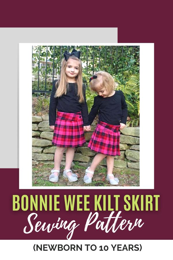 Bonnie Wee Kilt Skirt sewing pattern (Newborn to 10 years)